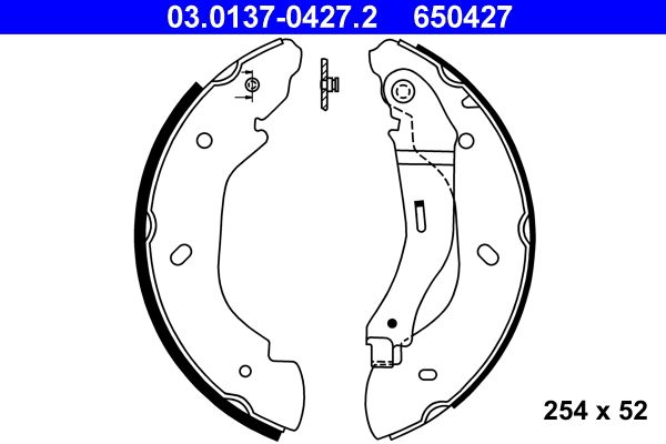 Brake Shoe Set ATE 03.0137-0427.2