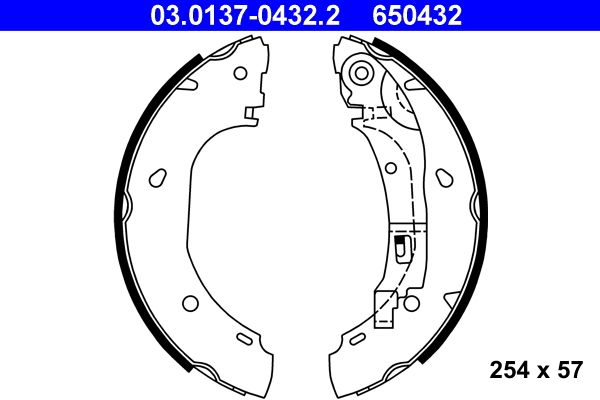 Brake Shoe Set ATE 03.0137-0432.2