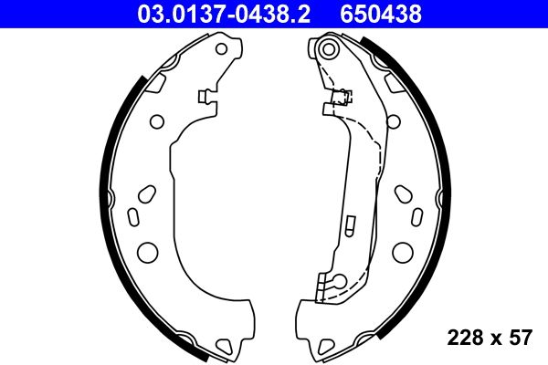 Brake Shoe Set ATE 03.0137-0438.2