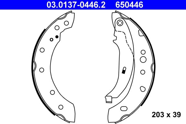 Brake Shoe Set ATE 03.0137-0446.2