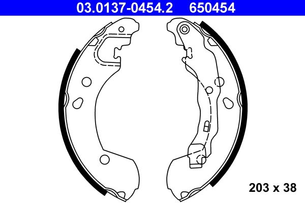 Brake Shoe Set ATE 03.0137-0454.2