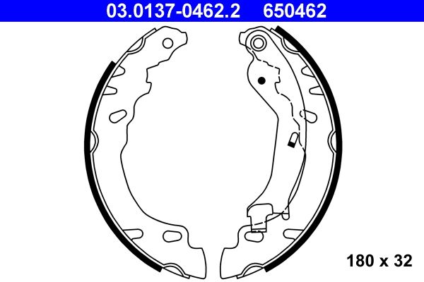 Brake Shoe Set ATE 03.0137-0462.2