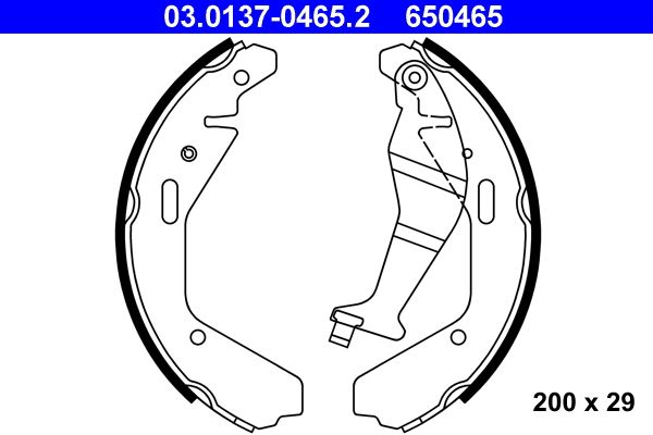 Brake Shoe Set ATE 03.0137-0465.2