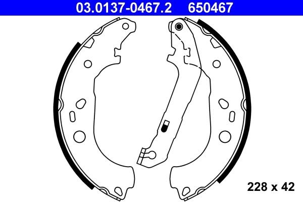 Brake Shoe Set ATE 03.0137-0467.2