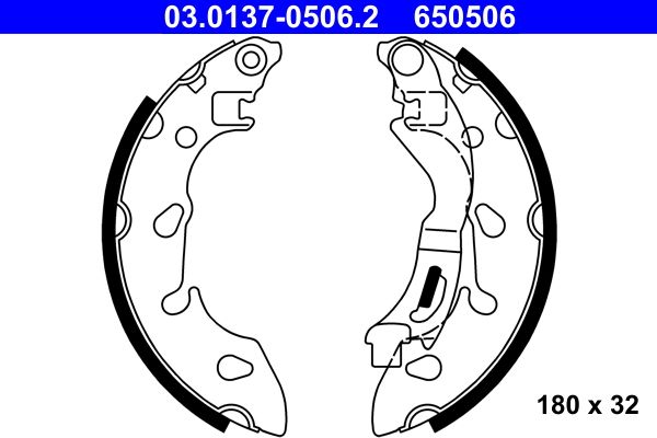 Brake Shoe Set ATE 03.0137-0506.2