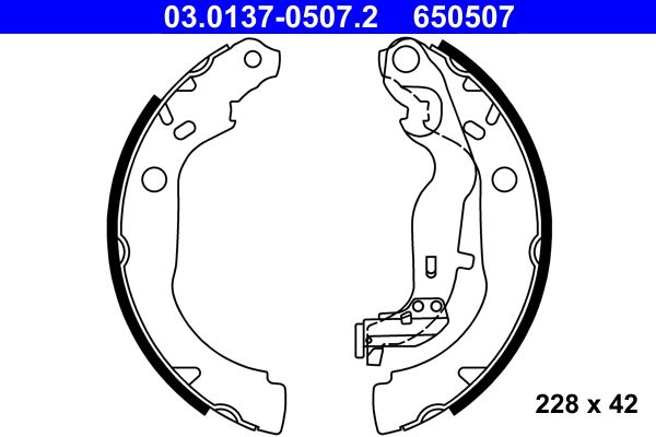 Brake Shoe Set ATE 03.0137-0507.2