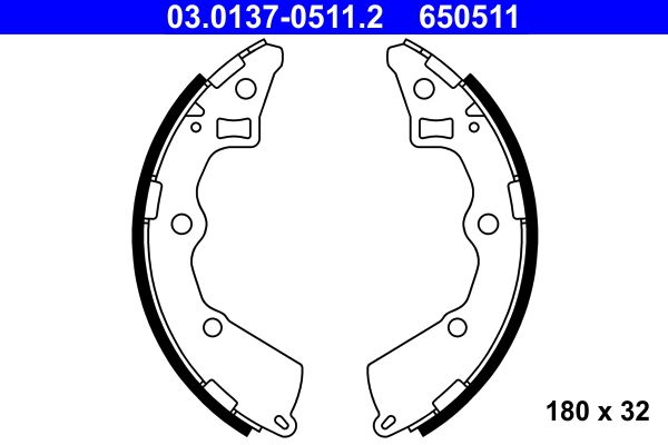 Brake Shoe Set ATE 03.0137-0511.2