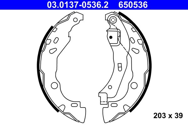 Brake Shoe Set ATE 03.0137-0536.2