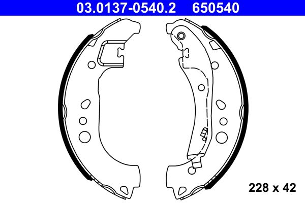 Brake Shoe Set ATE 03.0137-0540.2