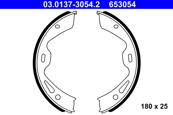 Brake Shoe Set, parking brake ATE 03.0137-3054.2