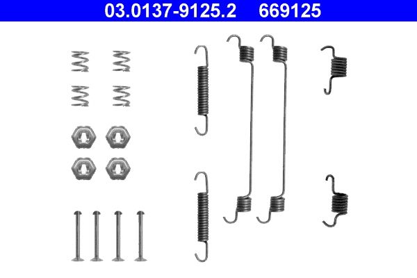Accessory Kit, brake shoes ATE 03.0137-9125.2