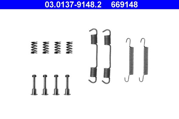 Accessory Kit, parking brake shoes ATE 03.0137-9148.2