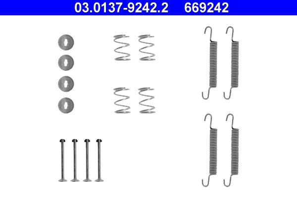 Accessory Kit, parking brake shoes ATE 03.0137-9242.2