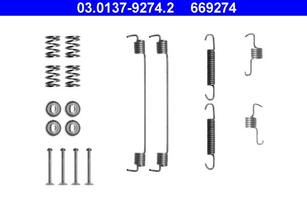 Accessory Kit, brake shoes ATE 03.0137-9274.2