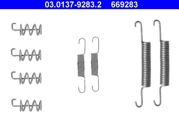 Accessory Kit, parking brake shoes ATE 03.0137-9283.2