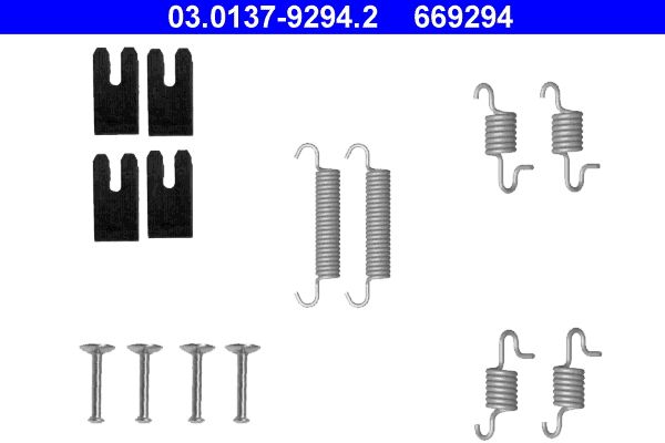 Accessory Kit, parking brake shoes ATE 03.0137-9294.2