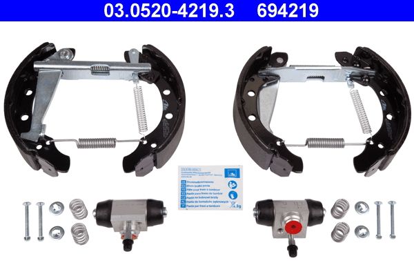 Stabdžių trinkelių komplektas ATE 03.0520-4219.3