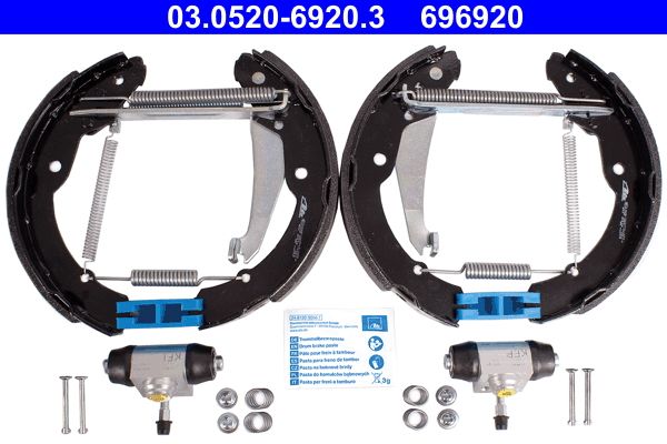 Stabdžių trinkelių komplektas ATE 03.0520-6920.3