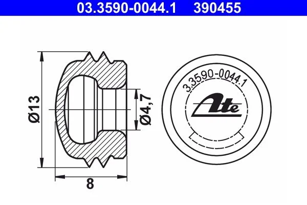 Dangtelis / dangtis ATE 03.3590-0044.1