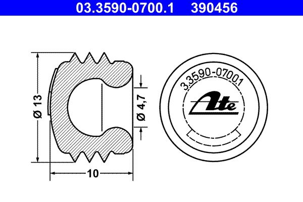 Capuchon d'étanchéité/protection ATE 03.3590-0700.1