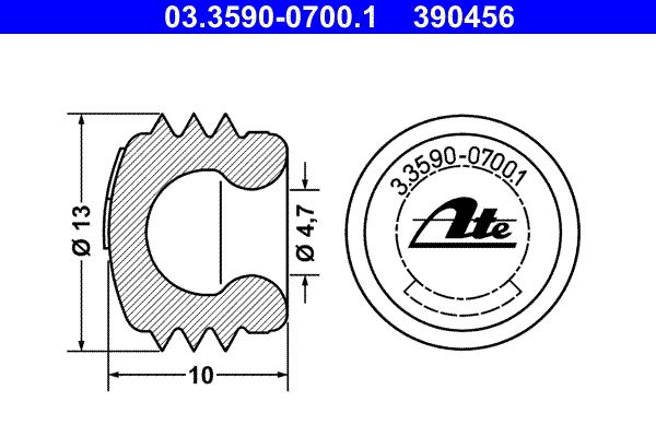 Dangtelis / dangtis ATE 03.3590-0700.1