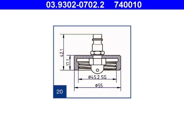 Alsuoklio vamzdelis ATE 03.9302-0702.2