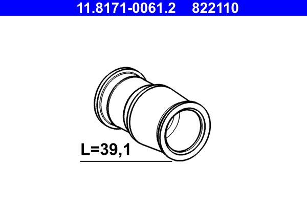 Напрямна втулка, гальмівний супорт ATE 11.8171-0061.2