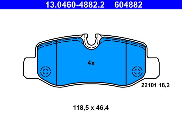 Brake Pad Set, disc brake ATE 13.0460-4882.2