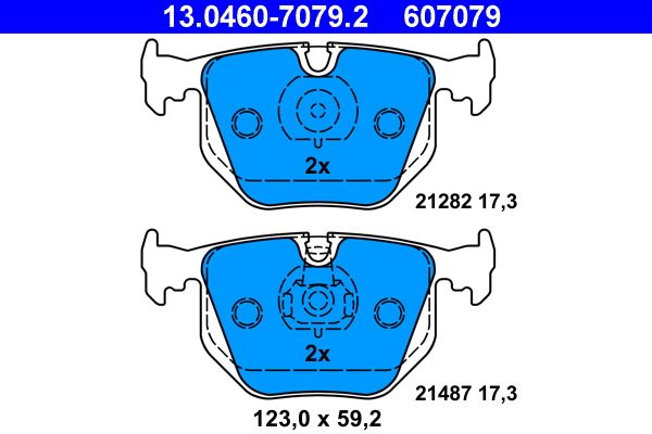 Brake Pad Set, disc brake ATE 13.0460-7079.2