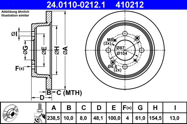 Brake Disc ATE 24.0110-0212.1