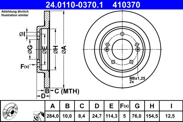 Гальмівний диск ATE 24.0110-0370.1