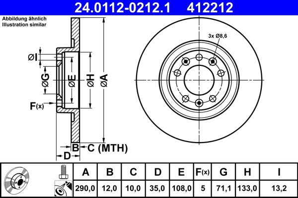 Гальмівний диск ATE 24.0112-0212.1