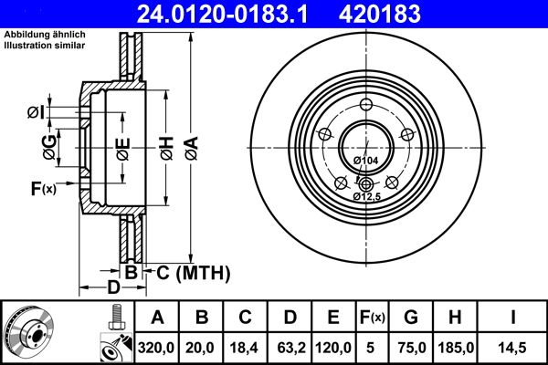 Гальмівний диск ATE 24.0120-0183.1