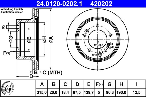 Brake Disc ATE 24.0120-0202.1