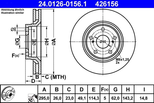 Brake Disc ATE 24.0126-0156.1