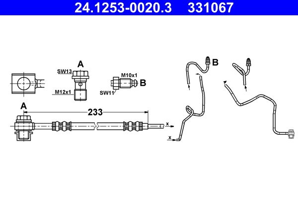 Brake Hose ATE 24.1253-0020.3