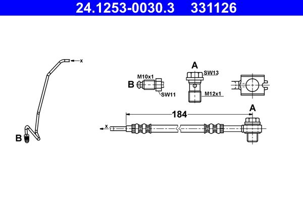 Brake Hose ATE 24.1253-0030.3