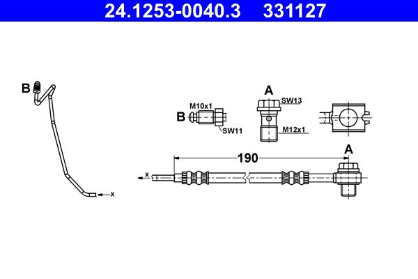 Brake Hose ATE 24.1253-0040.3