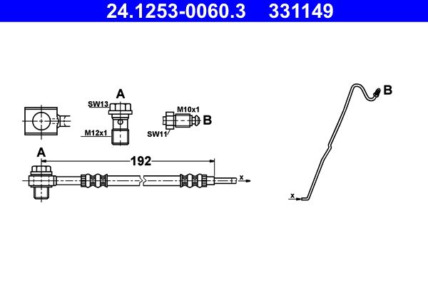 Stabdžių žarnelė ATE 24.1253-0060.3