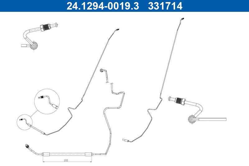 Stabdžių žarnelė ATE 24.1294-0019.3