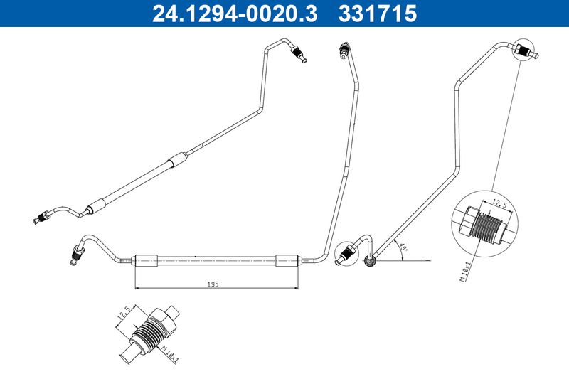 Brake Hose ATE 24.1294-0020.3