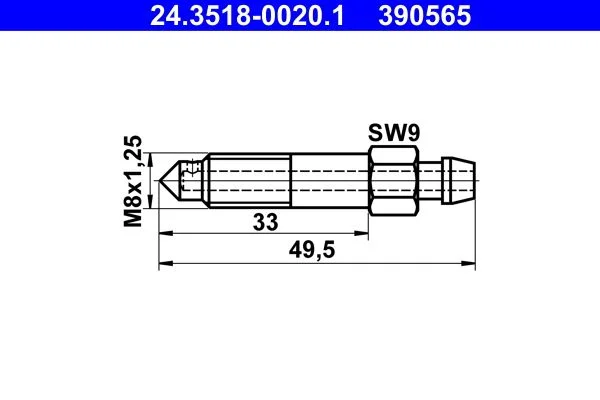 Alsuoklio varžtas / vožtuvas ATE 24.3518-0020.1