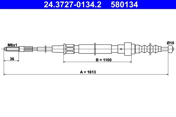 Trosas, stovėjimo stabdys ATE 24.3727-0134.2