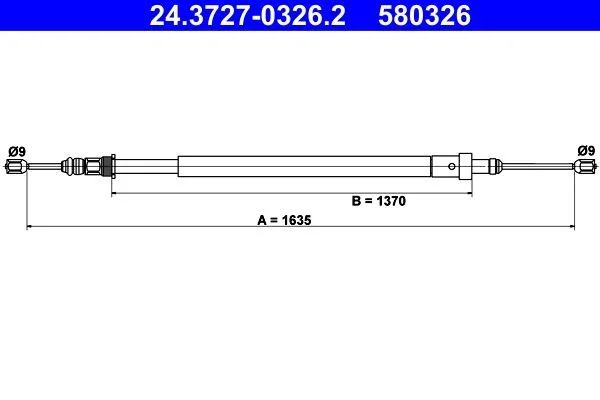 Trosas, stovėjimo stabdys ATE 24.3727-0326.2