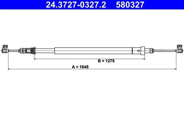 Trosas, stovėjimo stabdys ATE 24.3727-0327.2