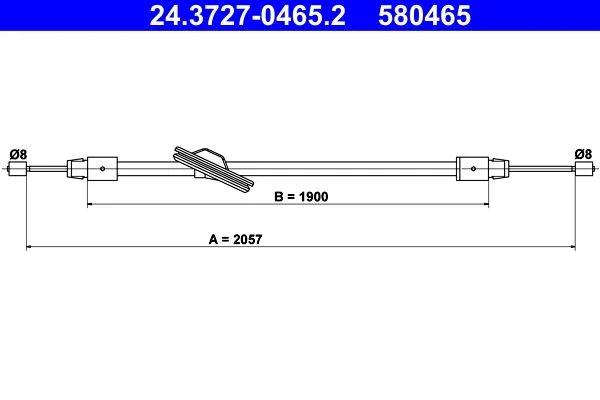 Trosas, stovėjimo stabdys ATE 24.3727-0465.2