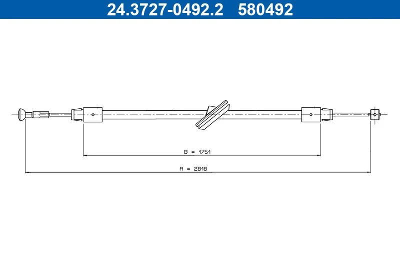 Trosas, stovėjimo stabdys ATE 24.3727-0492.2