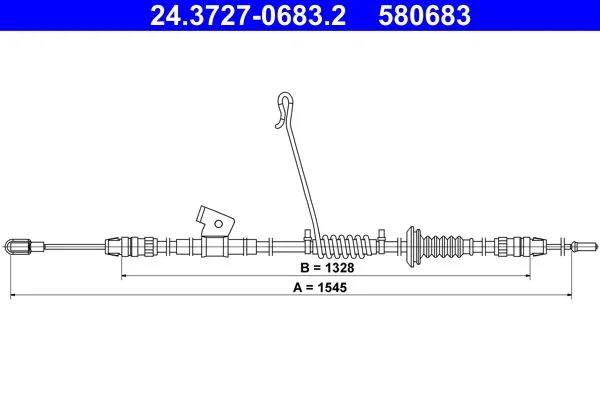 Trosas, stovėjimo stabdys ATE 24.3727-0683.2