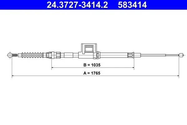 Trosas, stovėjimo stabdys ATE 24.3727-3414.2