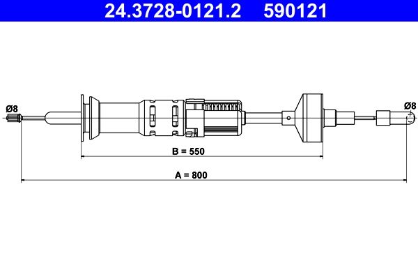 Sankabos trosas ATE 24.3728-0121.2